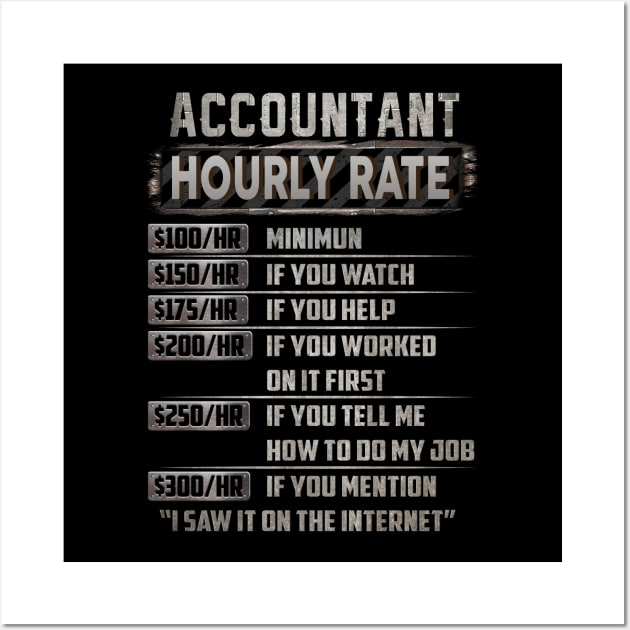 accountant hourly rate Wall Art by Amazingcreation